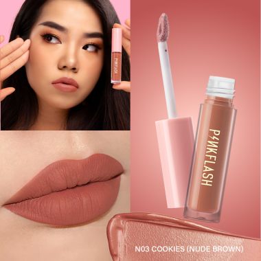 Pinkflash: L01 Melting Matte Lipcream-N05# Cookies