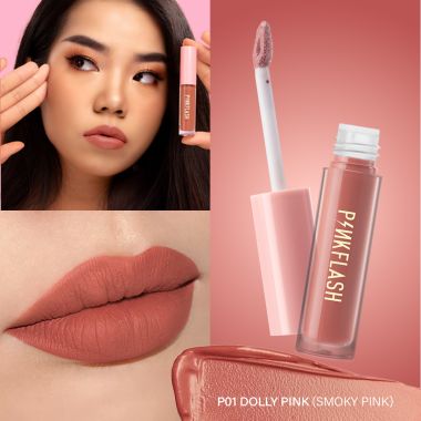 Pinkflash: L01 Melting Matte Lipcream-P01# Dolly Pink