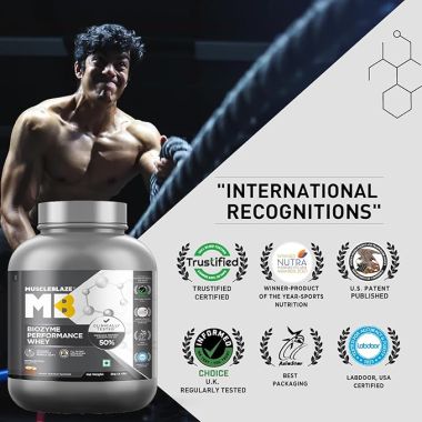 HK Vitals: Biozyme Performance Whey, Labdoor USA Certified (Kesar Thandai, 2 kg / 4.4 lb, 55 Servings)