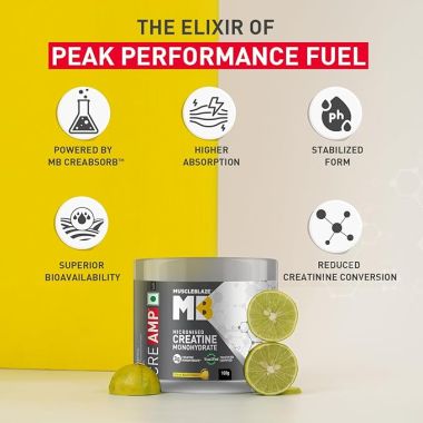 HK Vitals: Creatine Monohydrate CreAMP with CreAbsorb  (Citrus Blast, 100g, 25 Servings)