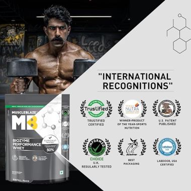 HK Vitals: Biozyme Performance Whey Protein | Clinically Tested 50% Higher Protein Absorption | Informed Choice UK, Labdoor USA Certified & US Patent Filed EAF® (Magical Mango, 1 kg Refill Pack)