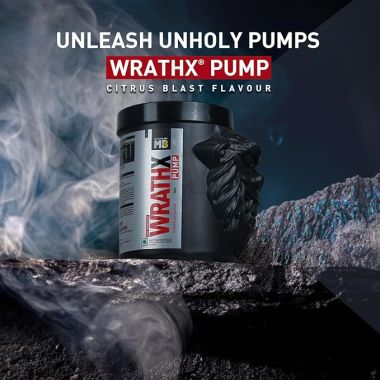HK Vitals: Pre Workout WrathX PUMP with Nitrosigine & L-Citrulline (Citrus Blast, 300g, 30 Servings)