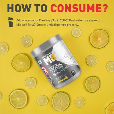 HK Vitals: Creatine Monohydrate CreAMP with CreAbsorb (Citrus Blast, 250g, 62 Servings)