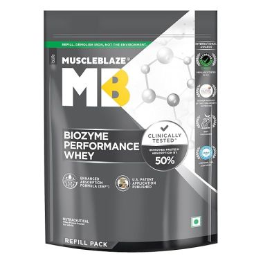HK Vitals: Biozyme Performance Whey Protein | Clinically Tested 50% Higher Protein Absorption | Informed Choice UK, Labdoor USA Certified & US Patent Filed EAF® (Magical Mango, 1 kg Refill Pack)