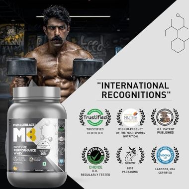 HK Vitals: Biozyme Performance Whey Protein | Clinically Tested 50% Higher Protein Absorption | Informed Choice UK, Labdoor USA Certified & US Patent Filed EAF® (Magical Mango, 1 kg / 2.2 lb)