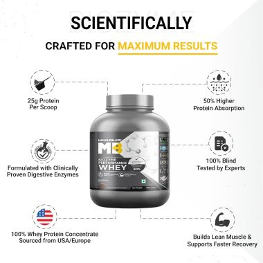 HK Vitals: Biozyme Performance Whey Protein | Clinically Tested 50% Higher Protein Absorption | Informed Choice UK, Labdoor USA Certified & US Patent Filed EAF® (Rich Chocolate, 2 kg / 4.4 lb)