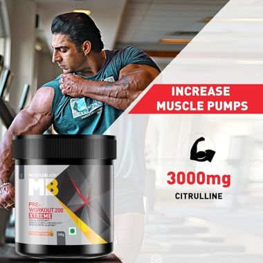 HK Vitals: Pre Workout 200 Xtreme, 200mg Caffeine, 200mg Theanine, 2000mg Beta Alanine, 3000mg Citrulline (Fruit Punch, 100 g, 15 Servings)