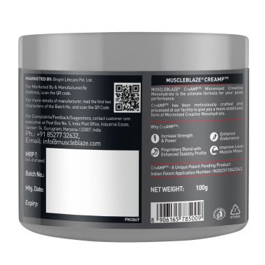 HK Vitals: Creatine Monohydrate CreAMP with CreAbsorb  (Citrus Blast, 100g, 25 Servings)