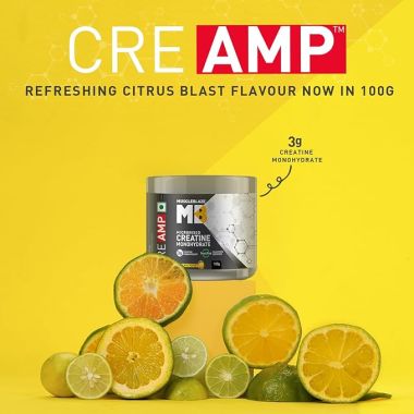 HK Vitals: Creatine Monohydrate CreAMP with CreAbsorb  (Citrus Blast, 100g, 25 Servings)