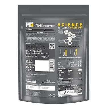 HK Vitals: Biozyme Performance Raw Whey Protein | Clinically Tested 50% Higher Protein Absorption | Informed Choice UK, Labdoor USA Certified & US Patent Filed EAF® (Unflavoured, 1 kg / 2.2 lb)