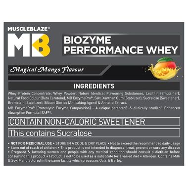 HK Vitals: Biozyme Performance Whey Protein | Clinically Tested 50% Higher Protein Absorption | Informed Choice UK, Labdoor USA Certified & US Patent Filed EAF® (Magical Mango, 1 kg Refill Pack)