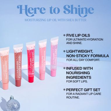 L.A. Colors: L.A. Colors 5 Pcs Here to Shine Lip Oil Set - Here to Shine