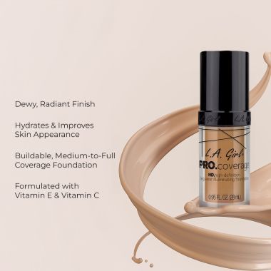 L.A.Girl: Pro coverage Hd Foundation Nude Beige