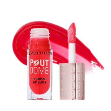 Makeup Revolution: Pout Bomb Plumping Gloss Cherry Sheer Red