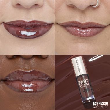 Makeup Revolution: Pout Bomb Plumping Gloss Espresso Cool Nude