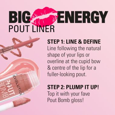 Makeup Revolution: Pout Bomb Plumping Lip Liner Cookie Warm Brown