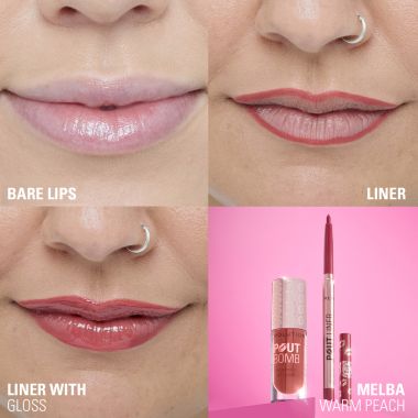Makeup Revolution: Pout Bomb Plumping Lip Liner Melba Warm Peach