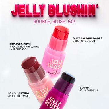 Makeup Revolution: Jelly Blush Stick Lip and Cheek Stain Cherry Red