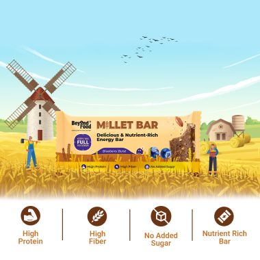 Beyond Food: Millet Bar - Blueberry Burst (Pack of 6)