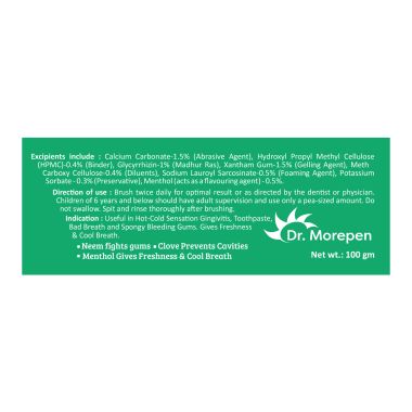 Dr. Morepen: Herbal Toothpaste with Bamboo Toothbrush -100 gm Pack of 4
