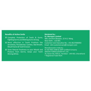 Dr. Morepen: Herbal Toothpaste with Bamboo Toothbrush -100 gm Pack of 4