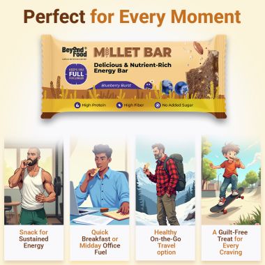 Beyond Food: Millet Bar - Blueberry Burst (Pack of 6)
