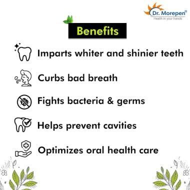 Dr. Morepen: Charcoal Toothpaste with Bamboo Toothbrush - 100gm