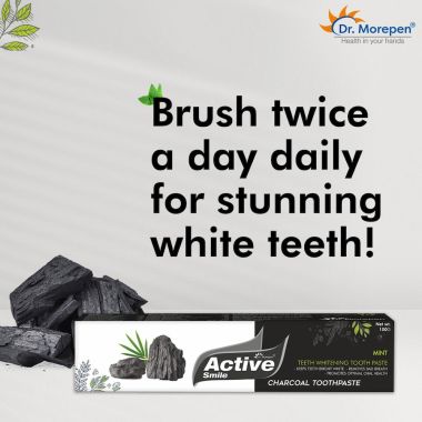 Dr. Morepen: Charcoal Toothpaste with Banboo Toothbrush - 100bm Pack of 3