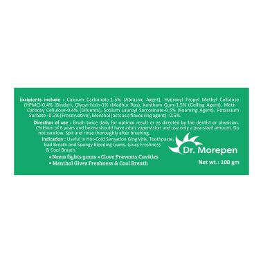 Dr. Morepen: Herbal Toothpaste with Bamboo Toothbrush -100 gm