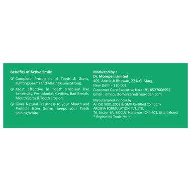 Dr. Morepen: Herbal Toothpaste with Bamboo Toothbrush -100 gm