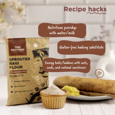Two Brothers Organic Farms: Sprouted Ragi Malt Nachni Satva (500 g)
