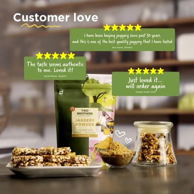 Two Brothers Organic Farms: Sugarcane Jaggery Powder (500g)