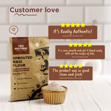 Two Brothers Organic Farms: Sprouted Rajgira Atta (500g)