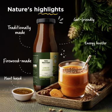 Two Brothers Organic Farms: Natural Liquid Jaggery (Kaakvi) (390ml)
