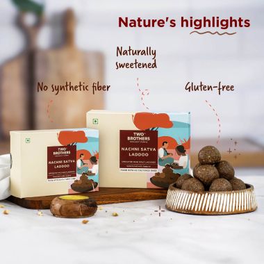 Two Brothers Organic Farms: Hand-Rolled Nachni Satva Laddoos - 175gm