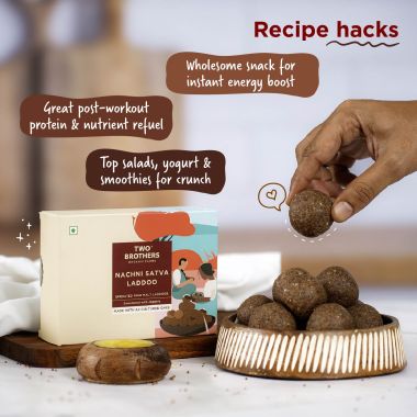Two Brothers Organic Farms: Hand-Rolled Nachni Satva Laddoos - 175gm