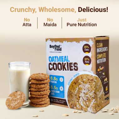 Beyond Food: Oatmeal Cookies - Coconut Crunch (Pack of 12)