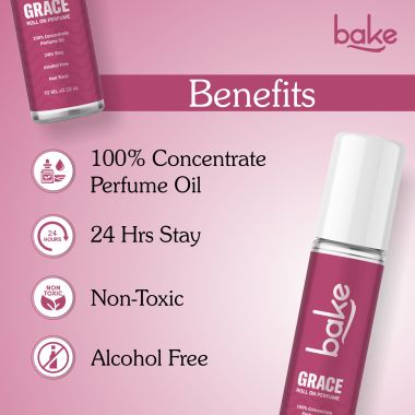 Bake Cosmetics: Grace 100% Concentrated Perfume Oil Roll on Fragrance For Men & Women-White Oud