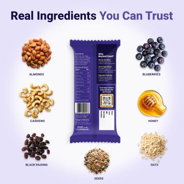 Beyond Food: Energy Bars - Fresh Blueberry (Pack of 6)