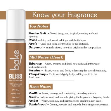 Bake Cosmetics: Bliss 100% Concentrated Perfume Oil Roll on Fragrance For Men & Women-Passion Fruit