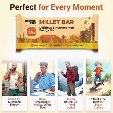 Beyond Food: Millet Bar - Peanut Butter (Pack of 6)
