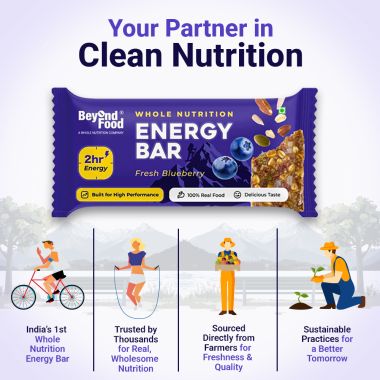 Beyond Food: Energy Bars - Fresh Blueberry (Pack of 6)