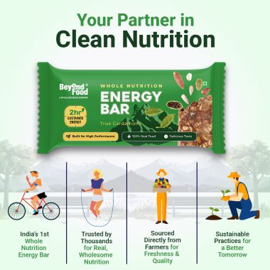 Beyond Food: Energy Bars - True Cardamom (Pack of 6)