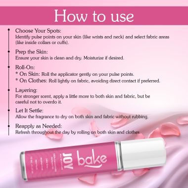 Bake Cosmetics: Joy 100% Concentrated Perfume Oil Roll on Fragrance For Men & Women-Peony