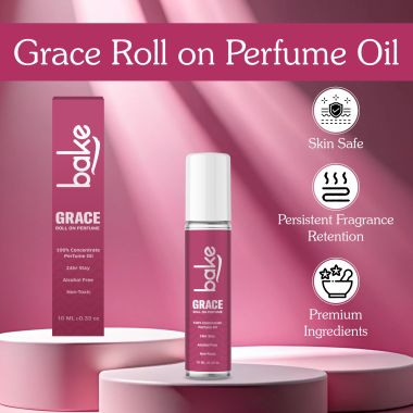 Bake Cosmetics: Grace 100% Concentrated Perfume Oil Roll on Fragrance For Men & Women-White Oud