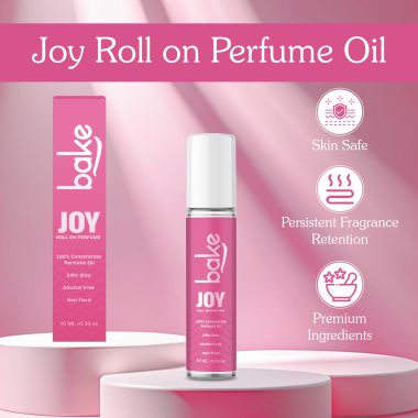 Bake Cosmetics: Joy 100% Concentrated Perfume Oil Roll on Fragrance For Men & Women-Peony