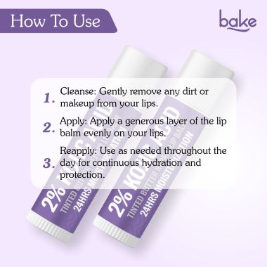Bake Cosmetics: 2% Kojic Acid Tinted Butter Lip Brightening Balm with 1% Alpha Arbutin & Glycolic Acid 24 Hours Moisturization For Dark, Pigmented, Dry, Flaky Lips | De-Tan Lip Balm