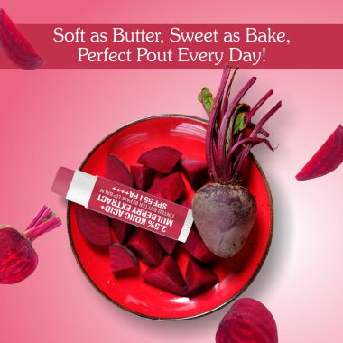 Bake Cosmetics: 2.5% Kojic Acid Mulberry Extract Tinted Butter Brightening Lip Balm SPF 55 PA++++ 24 Hour Moisturization For Dark, Pigmented, Dry & Flaky Lips