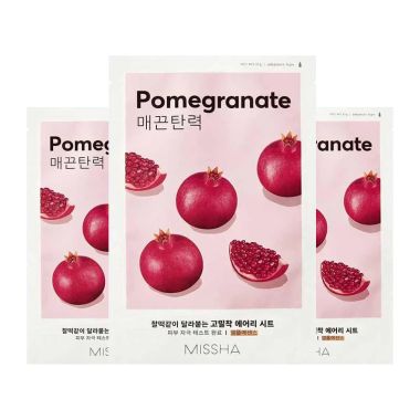Missha: Airy Fit Sheet Mask (Pomegranate) - 19ml (Pack 3)