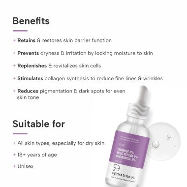 Dermatouch: Ceramide 2% Multi Peptide 1% Niacinamide 5% Serum 30ML
